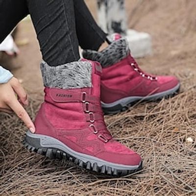Chunky Sneakers Ankle Boots For Women Winter Rubber Hiking Shoes High Top Sneaker Fashion Warm Cotton Plus Velvet Thickening New miniinthebox Chunky Sneakers Ankle Boots For Women Winter Rubber Hiking Shoes High Top Sneaker Fashion Warm Cotton Plus Velvet Thickening New miniinthebox