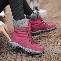 Chunky Sneakers Ankle Boots For Women Winter Rubber Hiking Shoes High Top Sneaker Fashion Warm Cotton Plus Velvet Thickening New miniinthebox - thumbnail