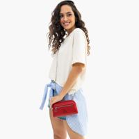 UCB Logo Embossed Crossbody Bag with Detachable Chain Strap