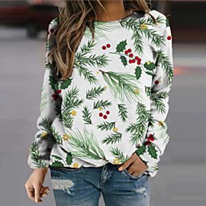 Women's Sweatshirt Pullover Plants Print Sports Going out 3D Print Active Streetwear Hoodies Sweatshirts  Green Lightinthebox