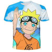 Inspired by Naruto Akatsuki Anime Cartoon Polyester / Cotton Blend 3D 3D Harajuku Graphic T-shirt For Women's / Men's miniinthebox - thumbnail