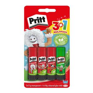 Pritt Glue Stick - Value Pack - (3 x 11g Colour + 1 10g)