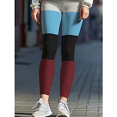 Women's Leggings Long High Cut High Waist Active Fashion Street Daily Wear Pink Blue S M Spring Lightinthebox