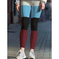 Women's Leggings Long High Cut High Waist Active Fashion Street Daily Wear Pink Blue S M Spring Lightinthebox - thumbnail