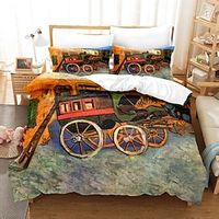 3D Digital Printed Matte Bedding Set Duvet Cover Set of 3 Pieces and Three Pieces, Van Gogh's Famous Painting Bed Sheets and Sheets miniinthebox - thumbnail