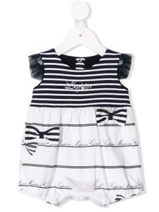 Lapin House stripe print babygrow - Blue