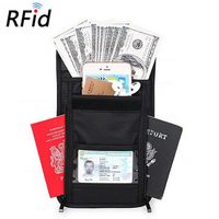 RFID Nylon Men And Women Anti-Theft Travel Passport Bag
