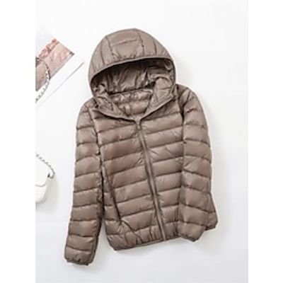 Women's Parka Quilted Coat Cropped Puffer Jacket Lightweight Winter Coat Warm Windproof Zipper Hooded Coat with Pocket Casual Minimalism Jacket Long Sleeve Fall Navy Black White S M Outerwear Lightinthebox Women's Parka Quilted Coat Cropped Puffer Jacket Lightweight Winter Coat Warm Windproof Zipper Hooded Coat with Pocket Casual Minimalism Jacket Long Sleeve Fall Navy Black White S M Outerwear Lightinthebox