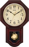 Geepas Pendulum Wall Clock-(Brown)-(GWC4810)