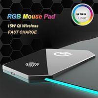 Wireless Charging Mouse Pad Gamer Mousepad Oversized RGB Luminous Desk Mat Computer Laptop Keyboard Non-slip Glowing LED Cushion miniinthebox