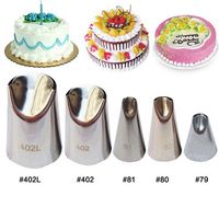 5Pcs Baking Tools Stainless Steel Decorators Blow Molding Tools Converters Set Icing Piping Nozzles