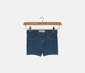 Toddlers Baby Girls Four Pocket Denim Short  Denim Blue