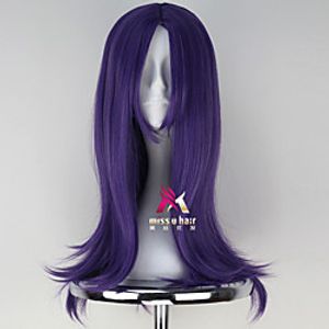 Synthetic Wig Cosplay Wig Straight Middle Part Wig Medium Length Purple Synthetic Hair 24 inch Women's Fashionable Design Cosplay Easy to Carry Purple hairjoy miniinthebox