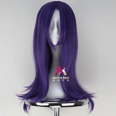 Synthetic Wig Cosplay Wig Straight Middle Part Wig Medium Length Purple Synthetic Hair 24 inch Women's Fashionable Design Cosplay Easy to Carry Purple hairjoy miniinthebox