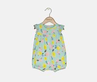 Baby Girls Printed Romper  Mint Combo - thumbnail