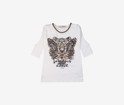 Toddler Girls Graphic Print Top Latte Toddler Girls Graphic Print Top Latte