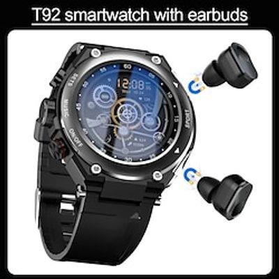 T92 Bracelet Smart Watch Tws True Wireless Stereo Earbuds Heart Rate Blood Pressure Sports Waterproof Smartwatch Lightinthebox