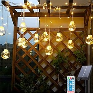 Wishing Ball Curtain Lights Christmas Solar LED String Light Outdoor Copper Wire Flexible Lights For Yard Garden Xmas Holiday Lighting miniinthebox