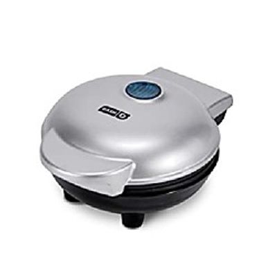 dms001sl mini maker electric round pancake for individual pancakes, cakes, eggs  others on the go breakfast, lunch  snacks, with indicator lamp  included recipe book, silver Lightinthebox