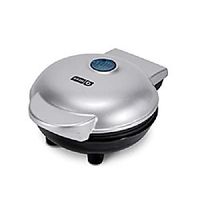 dms001sl mini maker electric round pancake for individual pancakes, cakes, eggs  others on the go breakfast, lunch  snacks, with indicator lamp  included recipe book, silver Lightinthebox - thumbnail