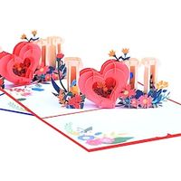 I LOVE YOU Pop Up Card 3D Greeting Card for Valentines Day, Thinking of You, Thank You, Wedding, Engagement, Just Because for Man Woman Wife Husband Girlfriend Boyfriend All Occasion Lightinthebox - thumbnail