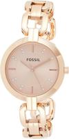 Fossil Womens Kerrigan Stainless Steel Watch Bq3206, Rose Gold