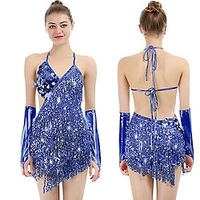 Fringe Dress Tassel Sequin Latin Dance Dress V-Neck Mini Dress Ballroom Dancing Costume Club Party Flapper Dresses TS Style miniinthebox - thumbnail