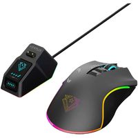 Vertux Mustang Wireless Mouse up to 10000 DPI Black with Charging Dock