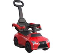 Megastar Lexus Style Pull And Pushing Bar Musical Kids Ride On Car 3 In 1 Deluxe Mega Car - Red (UAE Delivery Only)