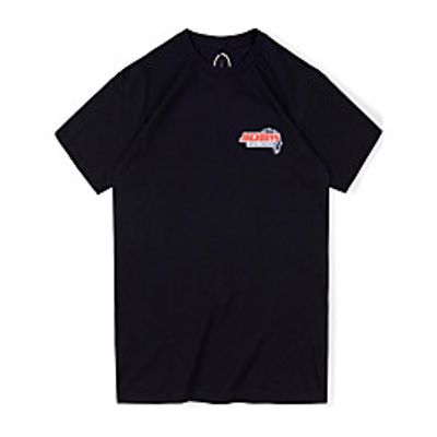 Men's Unisex Tee T shirt Hot Stamping Graphic Prints Letter Plus Size Print Short Sleeve Casual Tops Cotton Basic Fashion Designer Big and Tall White Black Lightinthebox