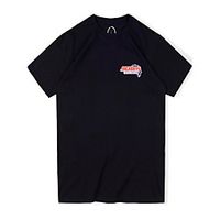 Men's Unisex Tee T shirt Hot Stamping Graphic Prints Letter Plus Size Print Short Sleeve Casual Tops Cotton Basic Fashion Designer Big and Tall White Black Lightinthebox - thumbnail