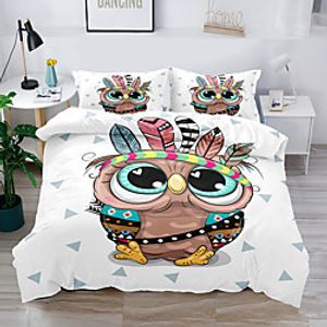 Duvet Cover Set owl Animal  Skull National style 2/3 Piece Bedding Set with 1 or 2 Pillowcase(Single Twin  only 1pcs) miniinthebox