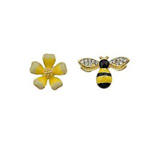 Women's Drop Earrings Mismatched Flower Bee Ladies Fashion Earrings Jewelry Yellow For Casual Daily miniinthebox