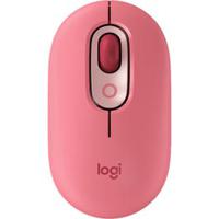 Logitech POP Wireless Mouse with Emoji Button Function, Heartbreaker Rose