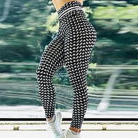 Women's High Waist Yoga Pants Tights Leggings Tummy Control Butt Lift Moisture Wicking BlackWhite Fitness Gym Workout Running Sports Activewear High Elasticity Skinny miniinthebox - thumbnail