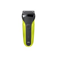 Braun Electric Shaver | Series 3 | Flexible Blades | SHAVER300SGR | Black and Green Color