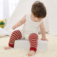 Baby Leg Warmer Stripe Long Tube Socks Thick Knee High Pads Safety Crawling Knee Socks
