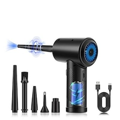 Compressed Air Duster for Keyboard Electric Air Blower Computer Cleaning Protable Cordless Air Dust Cleaner for PC Crumbs Car Car Car Mounted Dust Collector Convenient Vacuum Gun Cleaning Dust Blower Lightinthebox