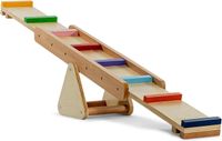 Megastar Children's 2 in 1 Toy Wooden Balance Board Beam And Seesaw For Kids - SRW-05 (UAE Delivery Only) - thumbnail