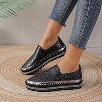 Women's Sneakers Slip-Ons Mary Jane Slip-on Sneakers Office Daily Walking Summer Includes Replacement Ribbon Ribbon Tie Platform Flat Heel Hidden Heel Round Toe Punk Elegant Tennis Shoes Walking Shoes Lightinthebox - thumbnail