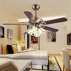 Ceiling Fan with Lights and Remote 108/120/130cm Industrial Fandelier Indoor Vintage Chandelier Fan Light for Bedroom, Living Room, Dinning Room, Kids Room Warm Light Lightinthebox