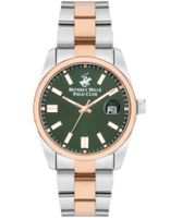 Beverly Hills Polo Club Men's 2315 Movement Watch, Analog Display and Metal Strap, Silver / Rose Gold - BP3373X.570