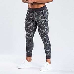 Men's Athleisure Sports Outdoor Sports Casual Sports Pants Sweatpants Pants Camouflage Full Length Print 1 Camouflage Gray Lightinthebox