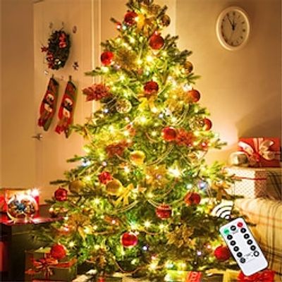 LED String Light Christmas Fairy Light Battery Remote Garland Copper Wire LED Lamp for Wedding Party Christmas Tree Decoration 5M 10M 20M Lightinthebox