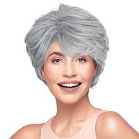 Short Sliver Gray Old Lady Wig Wig Cap 100th Day of School Costume for Kids Silver Synthetic Heat Resistant Short Wigs Hair for Women Granny Cosplay Wig for Halloween Christmas Party miniinthebox Short Sliver Gray Old Lady Wig Wig Cap 100th Day of School Costume for Kids Silver Synthetic Heat Resistant Short Wigs Hair for Women Granny Cosplay Wig for Halloween Christmas Party miniinthebox