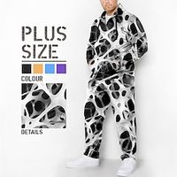 Men's Plus Size Hoodie Big and Tall Graphic Hooded Long Sleeve Spring   Fall Fashion Designer Casual Daily Sports Tops Lightinthebox - thumbnail