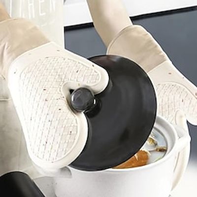 1pc Oven Mitt, Silicone Kitchen Oven Gloves, Waterproof, Heat Resistant, Non-Slip BBQ Baking Grilling Gloves Lightinthebox