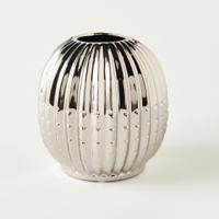 Fluted Ceramic Vase - 16x16 cms