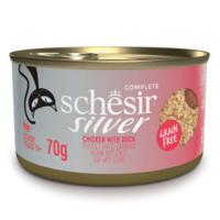 Schesir Silver Mousse & Fillets Senior Cat Wholefood - Chicken With Duck 70G