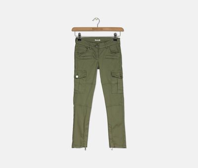 Kids Girls Cargo Pants Olive Kids Girls Cargo Pants Olive